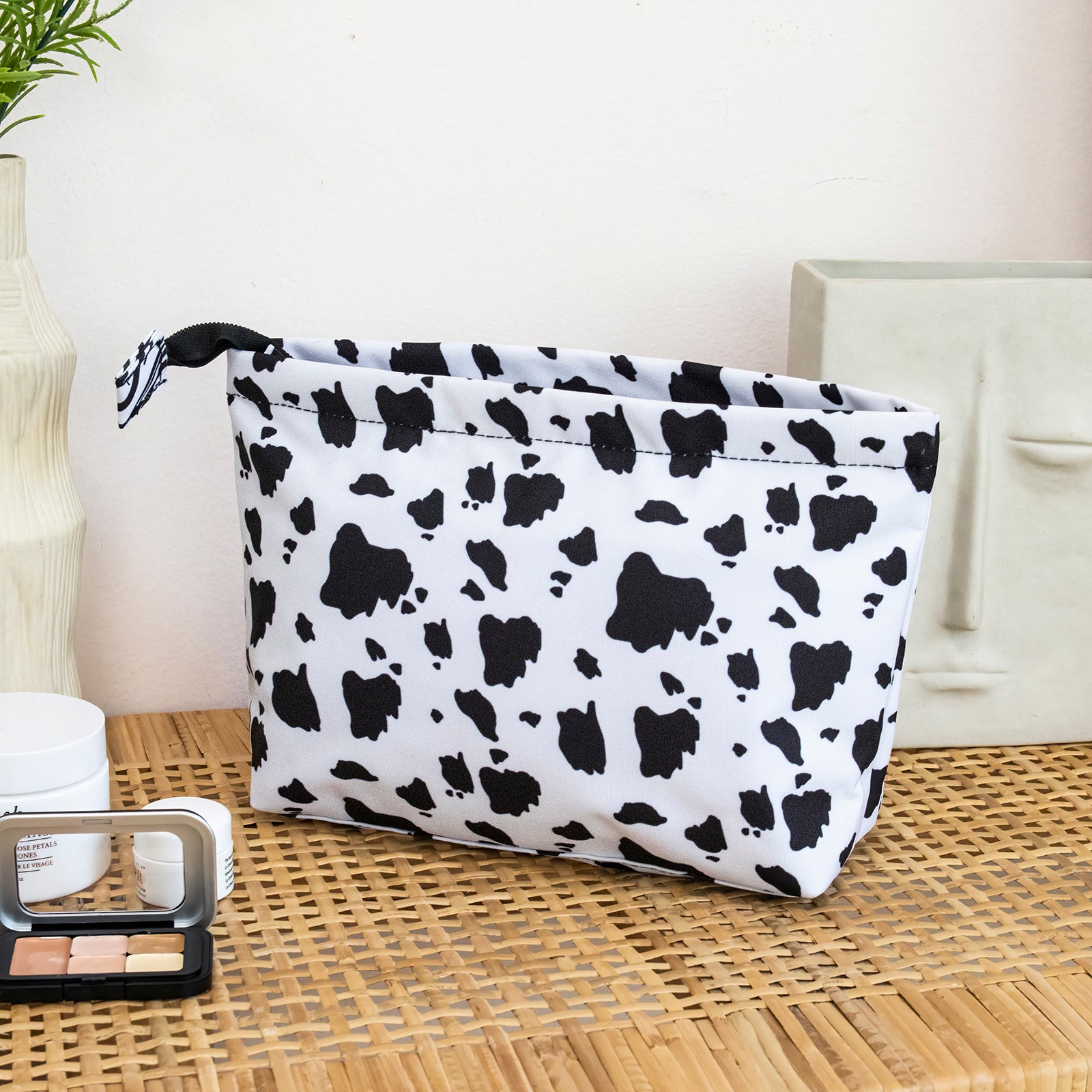 Large Travel Toiletry Bag(White Leopard)