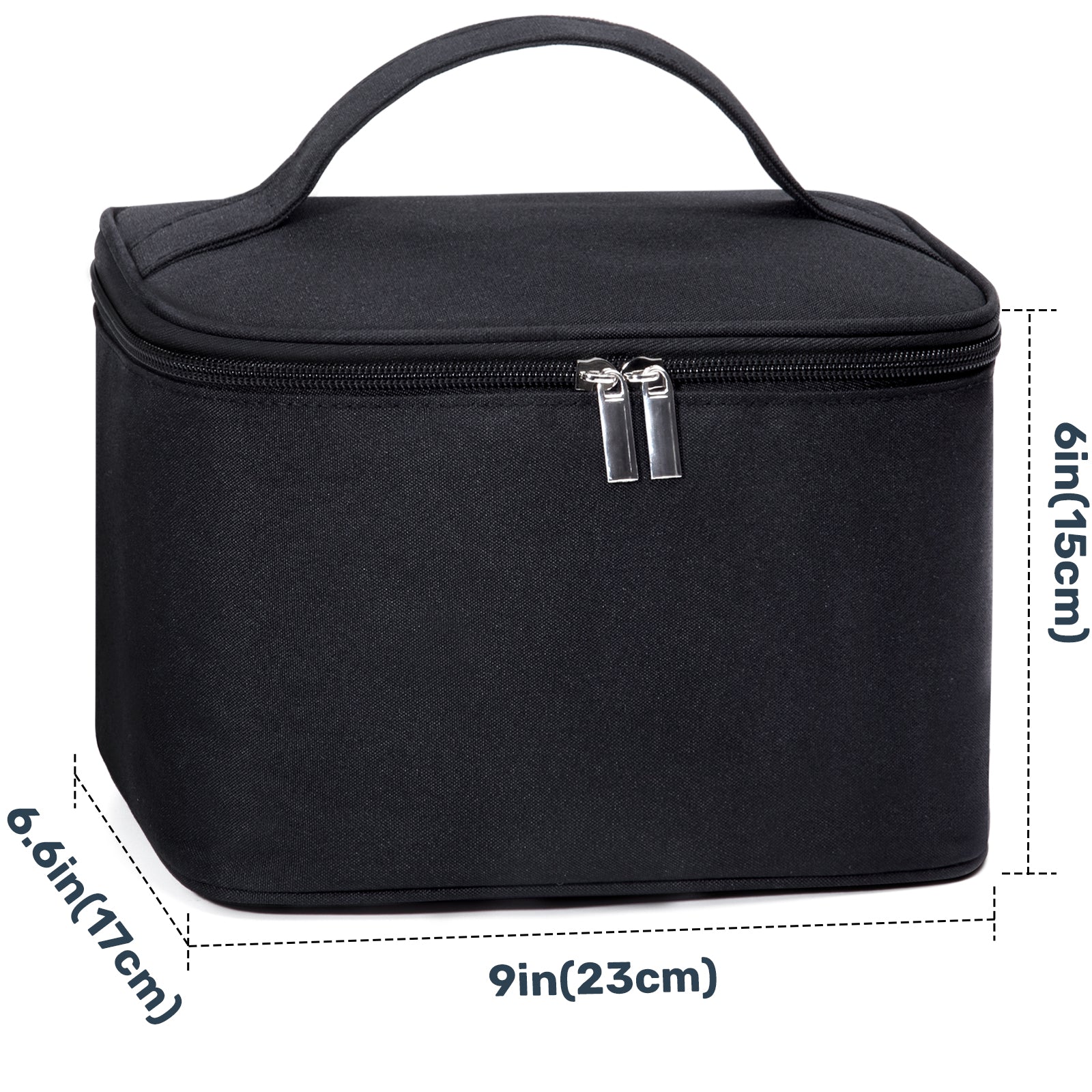 Travel Makeup Bag Portable Large Cosmetic Organizer Storage Case (balck)