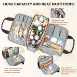 Large Capacity Travel Toiletry Hanging Bag (Black)