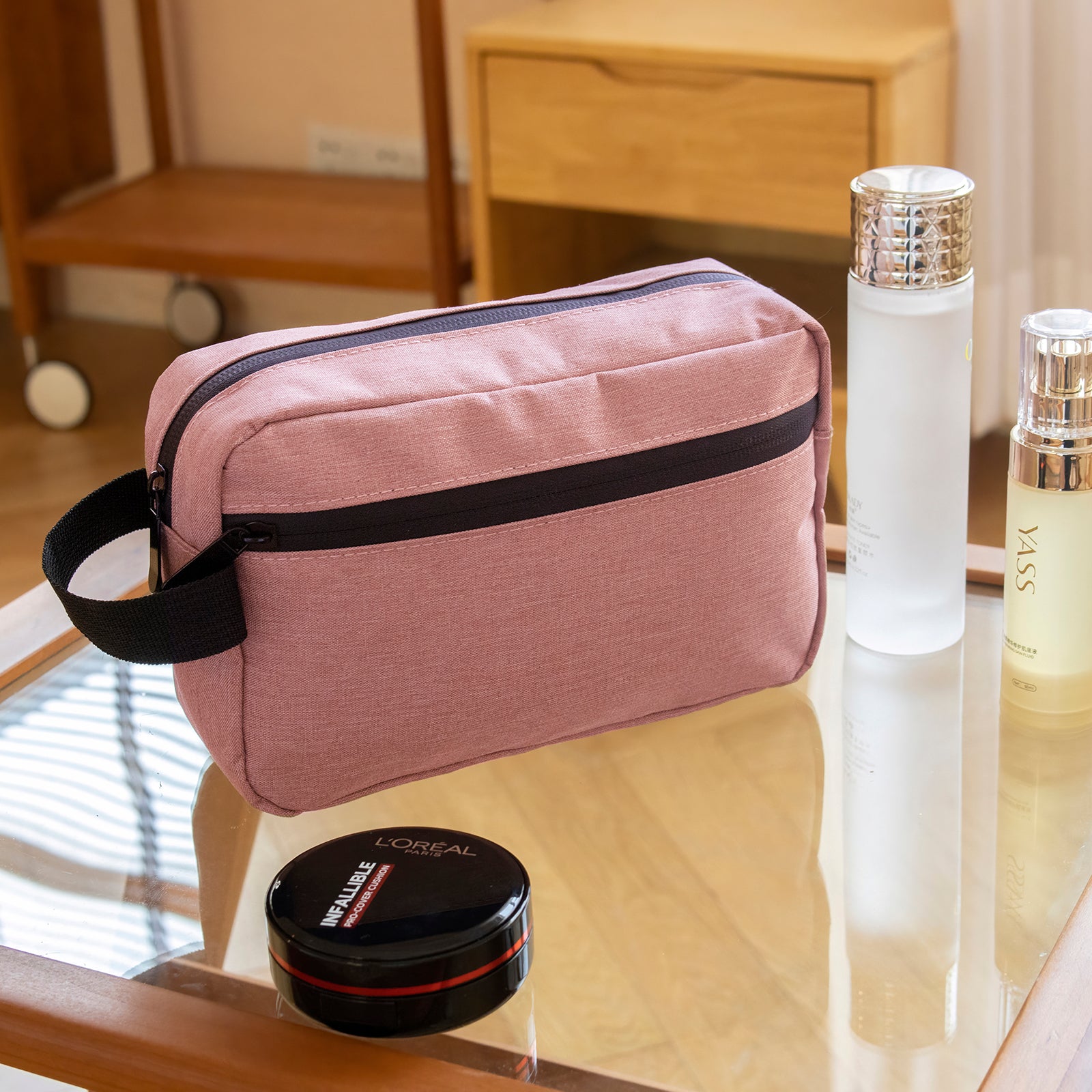Travel Toiletry Bag for Women and Men(pink)