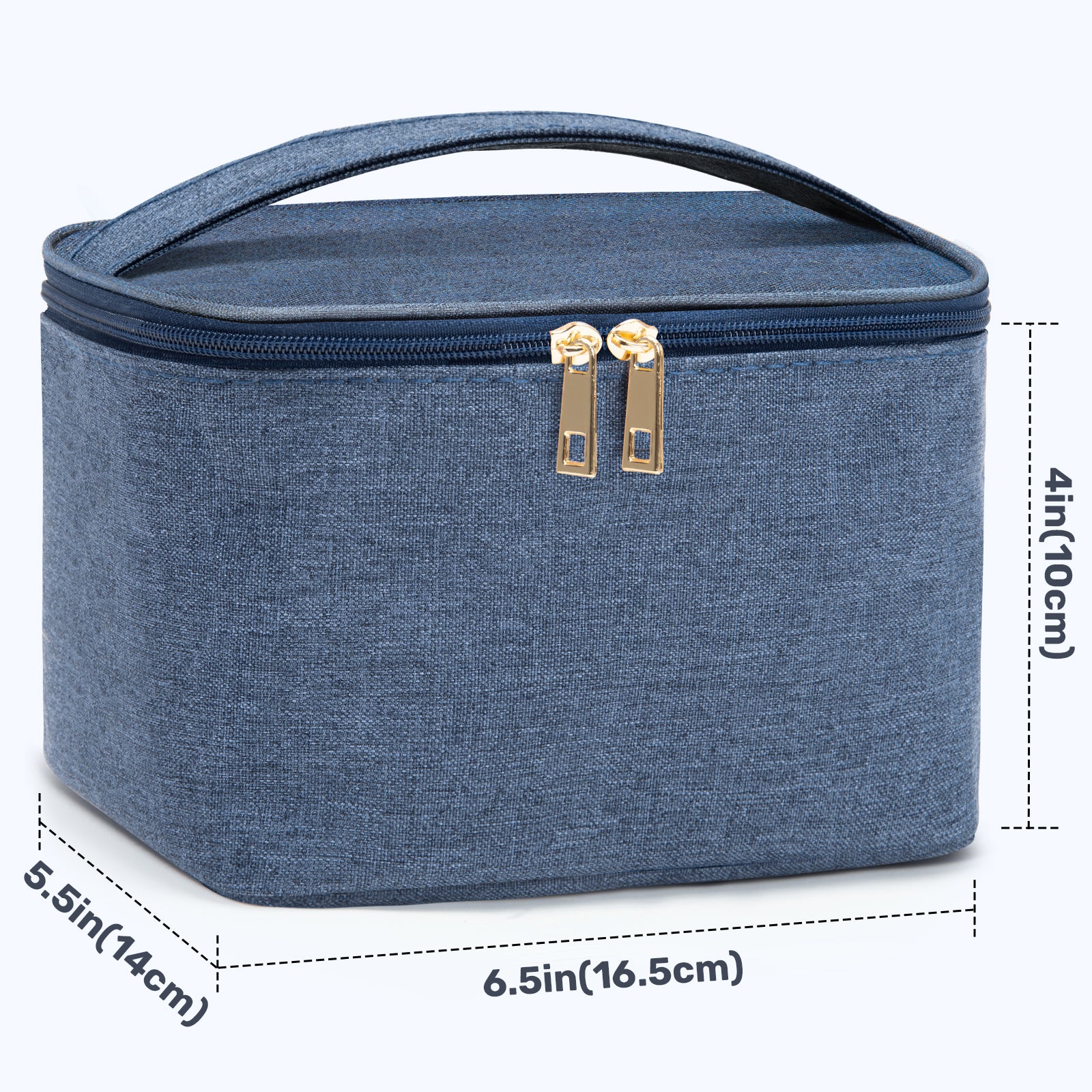 Travel Small Mini Makeup Bag for Jewelry, Lipstick(bule)