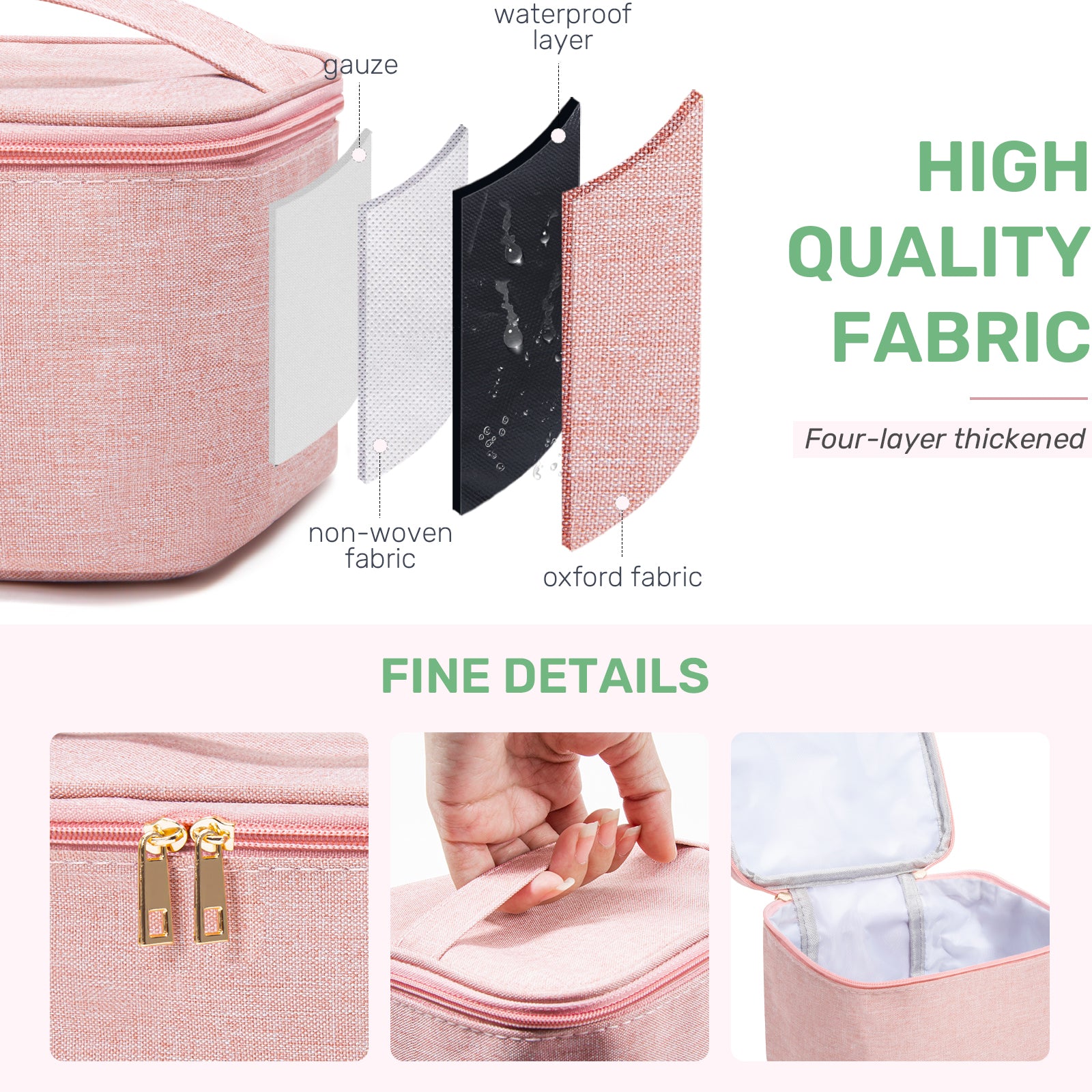 Travel Small Mini Makeup Bag for Jewelry, Lipstick(pink)