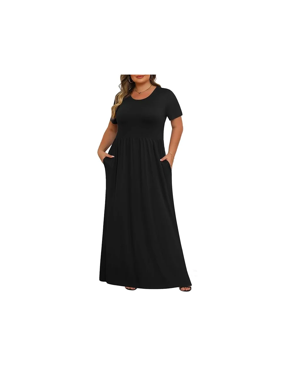 FUNSEED Short-Sleeve Maxi Dress