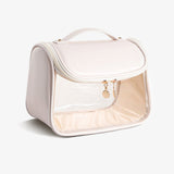 Tansparent Leather Large Capacity Cosmetic Bag（off-white）