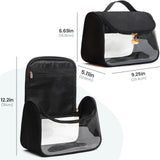 Clear Large Capacity Makeup Bag for Women（black)