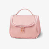 High-quality large-capacity leather cosmetic bag（Pink）