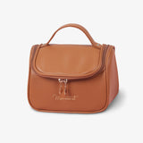 High-quality large-capacity leather cosmetic bag（Brown）