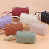 Fashion Leather Cosmetic Bag Waterproof Toiletry Bag（purple）