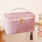 Rectangular handle makeup bag