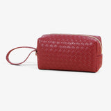 Fashion Leather Cosmetic Bag Waterproof Toiletry Bag（red）