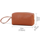 Fashion Leather Cosmetic Bag Waterproof Toiletry Bag（brown）