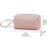 Fashion Leather Cosmetic Bag Waterproof Toiletry Bag（pink）