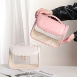 Tansparent Leather Large Capacity Cosmetic Bag（off-white）