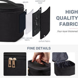 Travel Makeup Bag Portable Large Cosmetic Organizer Storage Case (balck)