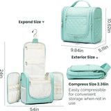 Large Capacity Hanging  Travel Toiletry Bag(Turquoise )