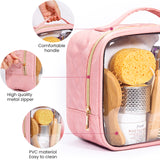 3 Pack Large Clear TSA Toiletry Bag(Pink)
