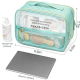 Large  Clear Travel Toiletry Bag (Turquoise )