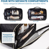 Large  Clear Travel Toiletry Bag (Balck)