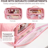 Large  Clear Travel Toiletry Bag (Pink)