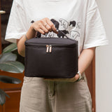 Travel Makeup Bag Portable Large Cosmetic Organizer Storage Case (balck)