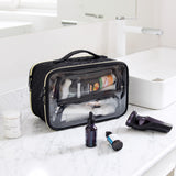 Large  Clear Travel Toiletry Bag (Balck)