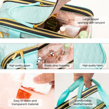 Large Capacity Travel Toiletry Hanging Bag (Turquoise)