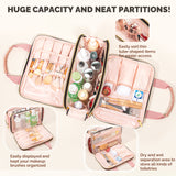 Large Capacity Travel Toiletry Hanging Bag(Pink)