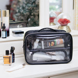 Large  Clear Travel Toiletry Bag (Balck)