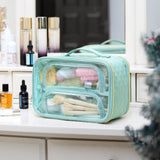 Large  Clear Travel Toiletry Bag (Turquoise )
