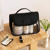 Clear Large Capacity Makeup Bag for Women（black)