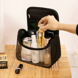 Clear Large Capacity Makeup Bag for Women（black)