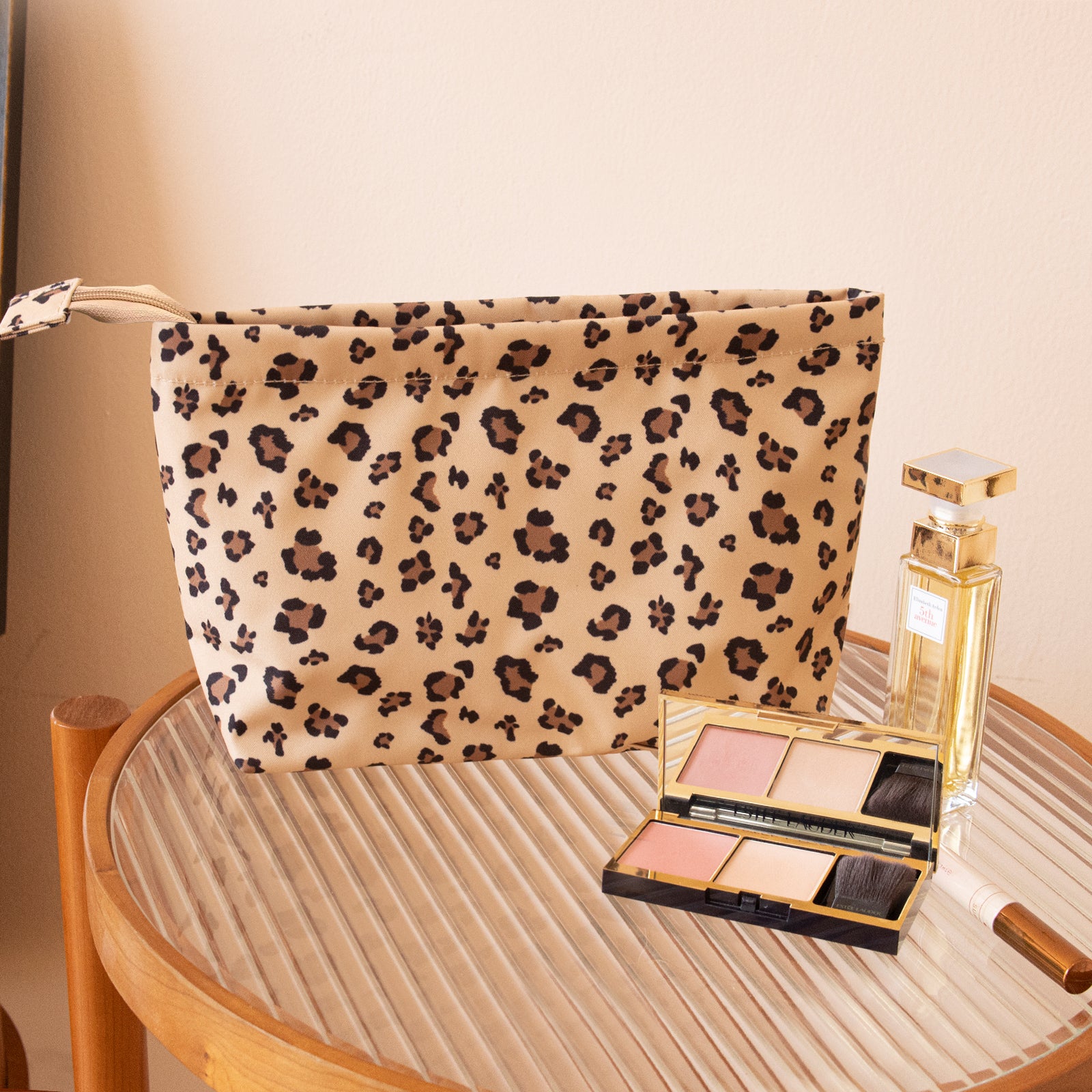 Large Travel Toiletry Bag（Yellow Leopard）