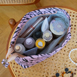 Large Travel Toiletry Bag（Pink Stripe）