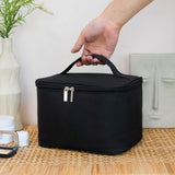 Travel Makeup Bag Portable Large Cosmetic Organizer Storage Case (balck)