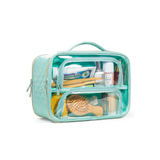 Large  Clear Travel Toiletry Bag (Turquoise )